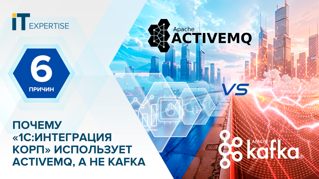 6 причин, почему «1С:Интеграция КОРП» использует ActiveMQ, а не Kafka